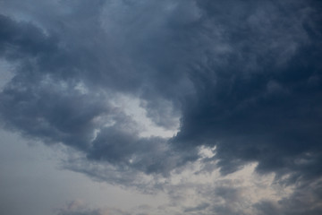 Background of dark sky and cloud before rain