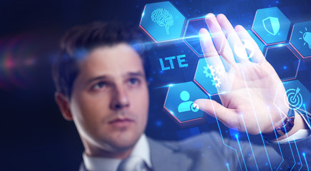 Business, Technology, Internet and network concept. LTE abbreviation, modern technology concept.