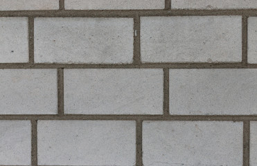 Detail of a white brick wall