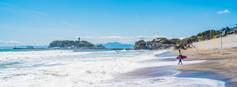 湘南の海と江ノ島 サーファーの聖地 七里ヶ浜 ~ Japan's surfing mecca ~