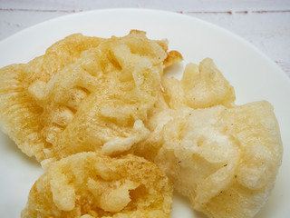Maw fish on a wooden table.