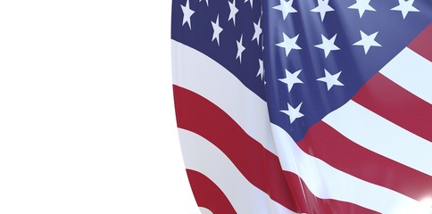 United States of America flag illustration.