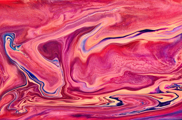 Colourful acrylic bubbles.Fluid art marble texture. Backdrop  abstract iridescent paint effect....