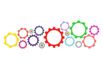abstract colorful background with gear