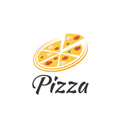 Vector Logo pizza on a white background.