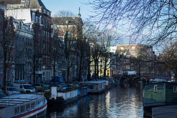 Naklejka premium canal in amsterdam