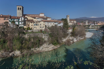 Fototapeta na wymiar Medieval town Cividale del Friuli with Natisone River, Italy