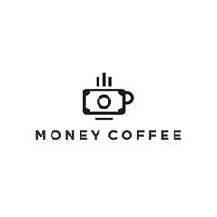 money coffee logo vector designs