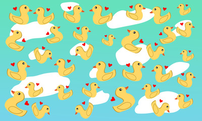 Obraz premium duck pattern background 
