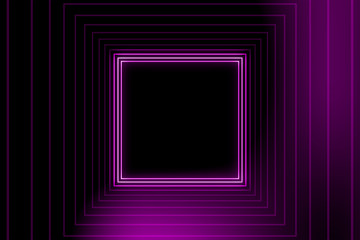 Square light tunnel for your backgrounds.Bright vibrant dots. laser illumination. Pink colors.