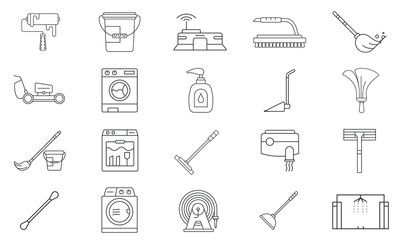 Cleaning Service Icon Pack, icon set