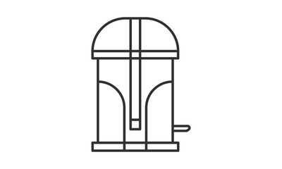 Container, clean, household, equipment, dust, junk, recycling, can, house free vector icon