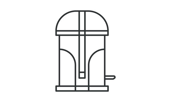 recommend clip art: Container, clean, household, equipment, dust, junk, recycling, can, house free vector icon