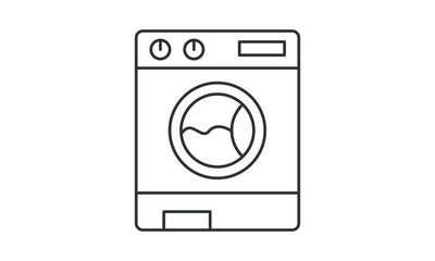 Washing machine, clean, cloth, housework, laundry, wash, washer, clothing, machine, equipment, clothes free vector icon