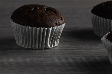 Cup Cake on wood background