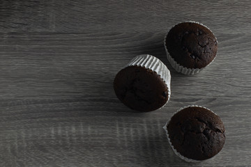 Cup Cake on wood background