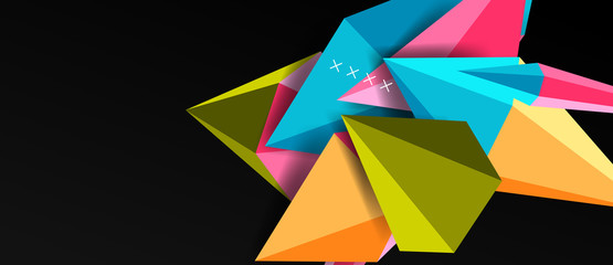 Trendy simple triangle abstract background, dynamic motion concept. Vector Illustration For Wallpaper, Banner, Background, Card, Book Illustration, landing page