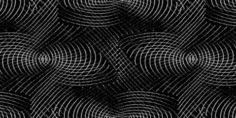 Swirled and curled stripes and brush strokes texture. Marble or acrylic atrwork imitation. Cool and swirly background. Abstract vector illustration. Black isolated on white. EPS10 