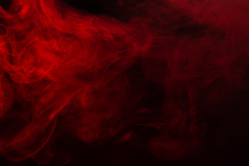 Red steam on a black background.