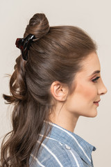 Fototapeta premium Model With Hair Clips