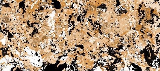 Monotype imprint of the oil paint blots digital composition concept in grunge style.