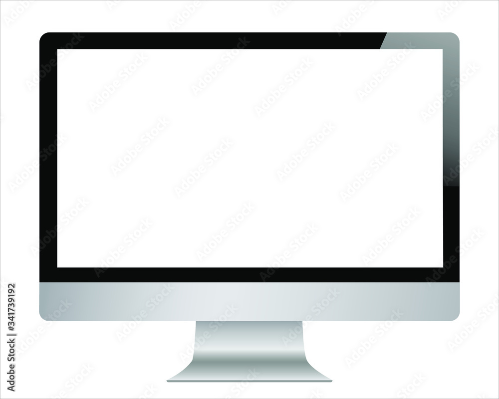 Fototapete i mac screen copy. isolated / transparent computer monitor.