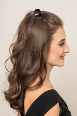 Obraz premium Model With Hair Clips