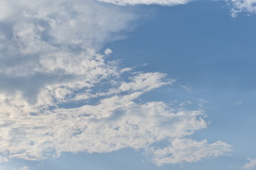 Blue Sky with White Clouds, Nature Background.