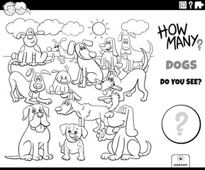 counting dogs educational game color book