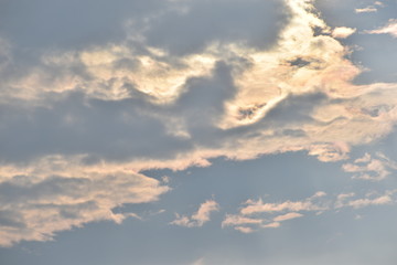 Fototapeta na wymiar Blue Sky with White Clouds, Nature Background.