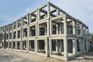 Fototapeta premium Group arranging on concrete artificial reef.