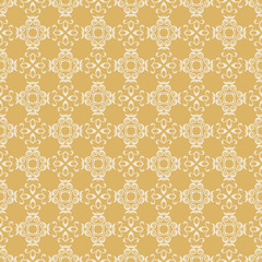 Texture patterns on a gold background, interior design, seamless vintage pattern.