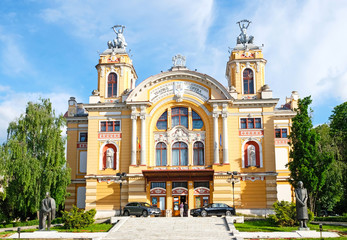 Fototapeta na wymiar Opera House Cluj Napoca, Romania - beautiful architecture in neo baroque style, Cluj Napoca, Romania