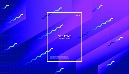 Creative geometric background. Trendy gradient shapes composition. Eps10 vector.