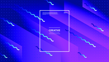 Creative geometric background. Trendy gradient shapes composition. Eps10 vector.