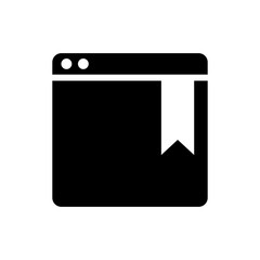 Web browser bookmark icon. Line design.