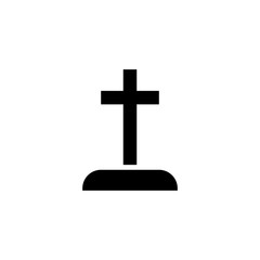 Grave icon. Headstone sign. Tomb symbol.