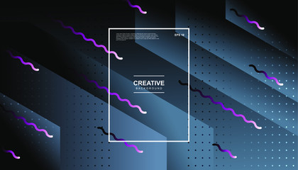 Creative geometric background. Trendy gradient shapes composition. Eps10 vector.