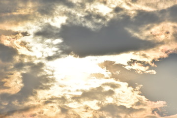 Blue Sky with White Clouds, Nature Background.