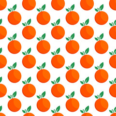 Orange fruit seamless bright art vector pattern - 341747762