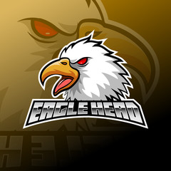 Eagle head logo esport design illustrator