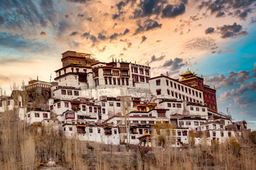 Thiksey Monastery, Thiksey Gompa Tibetan Buddhist monastery of the Yellow Hat, Ladakh, Jammu and Kashmir, India, Leh Ladakh , Famous place in Leh, Ladakh India.