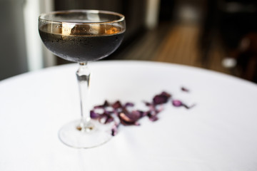 black alcoholic cocktail