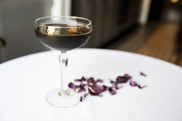 black alcoholic cocktail