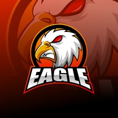Eagle head logo esport design illustrator