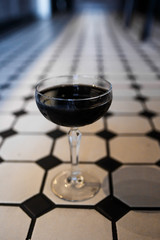 black alcoholic cocktail