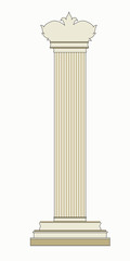 classic column isolated on white