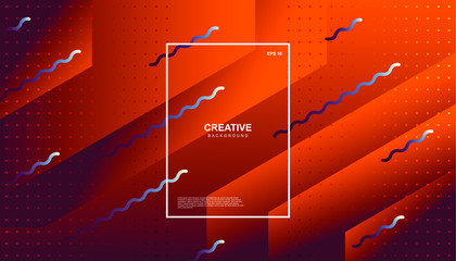 Creative geometric background. Trendy gradient shapes composition. Eps10 vector.