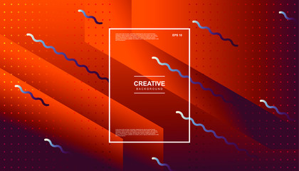 Creative geometric background. Trendy gradient shapes composition. Eps10 vector.