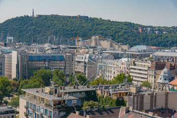 Fototapeta na wymiar aerial panorama in the city of Budapest